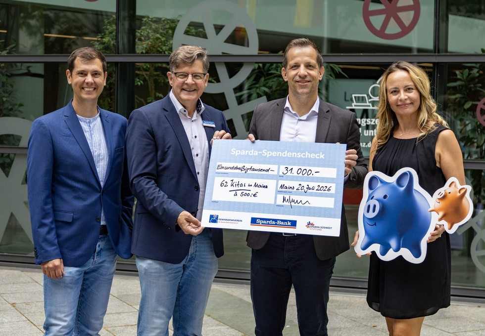 Sparda-Gewinnsparverein übergibt 31 000 Euro an Mainzer Kindertagesstätten